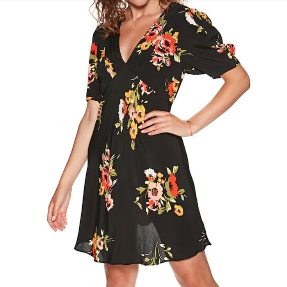 Free People Neon Garden Mini Dress